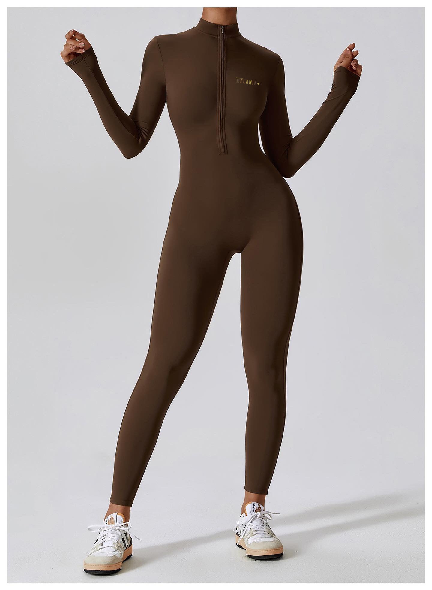 I Am H.E.R Brown Long Sleeve Bodysuit